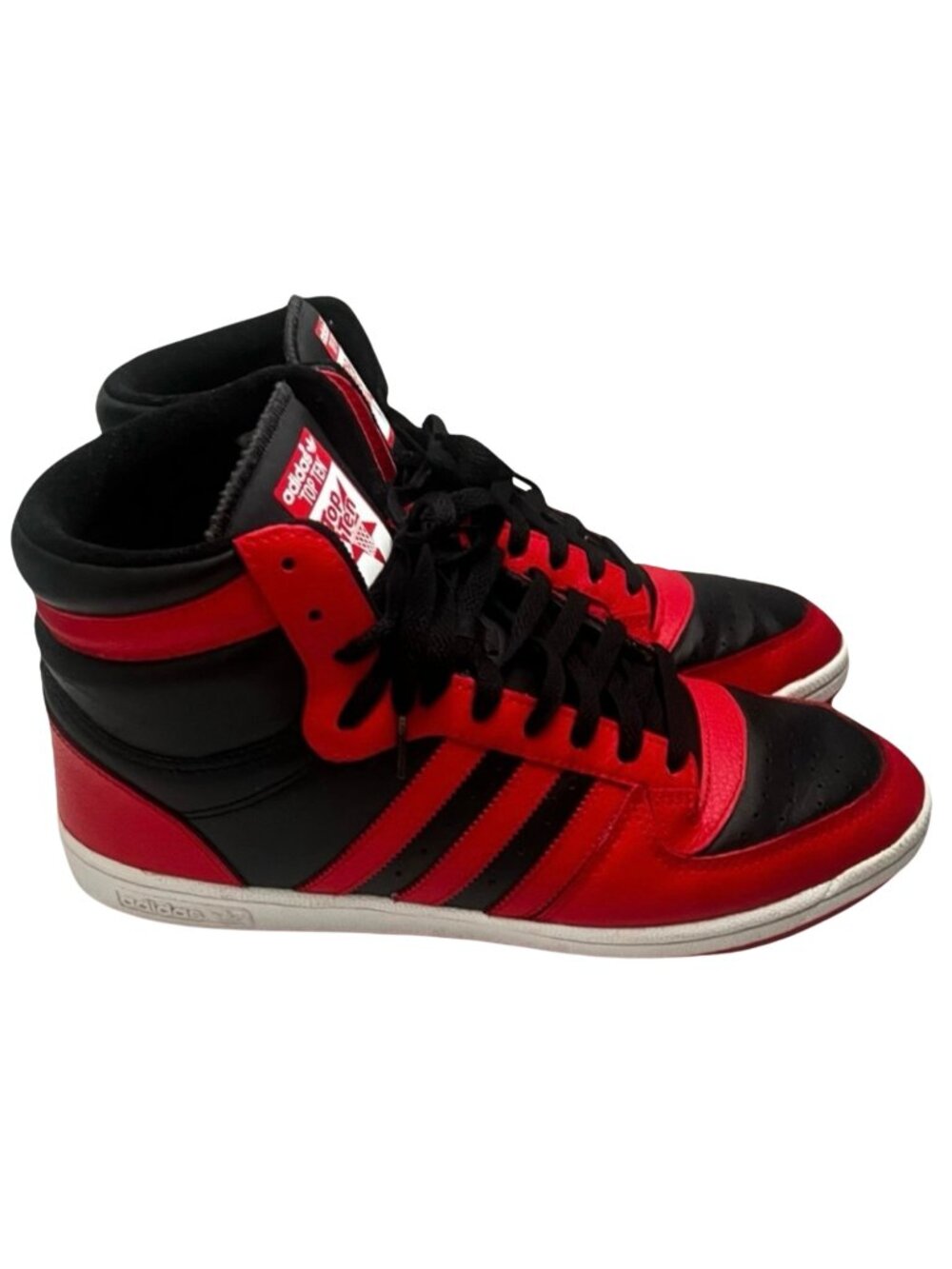 Adidas Top Ten Rb Hi-Top Leather Athletic Sneakers Men's 11 Red Black‎ Casual